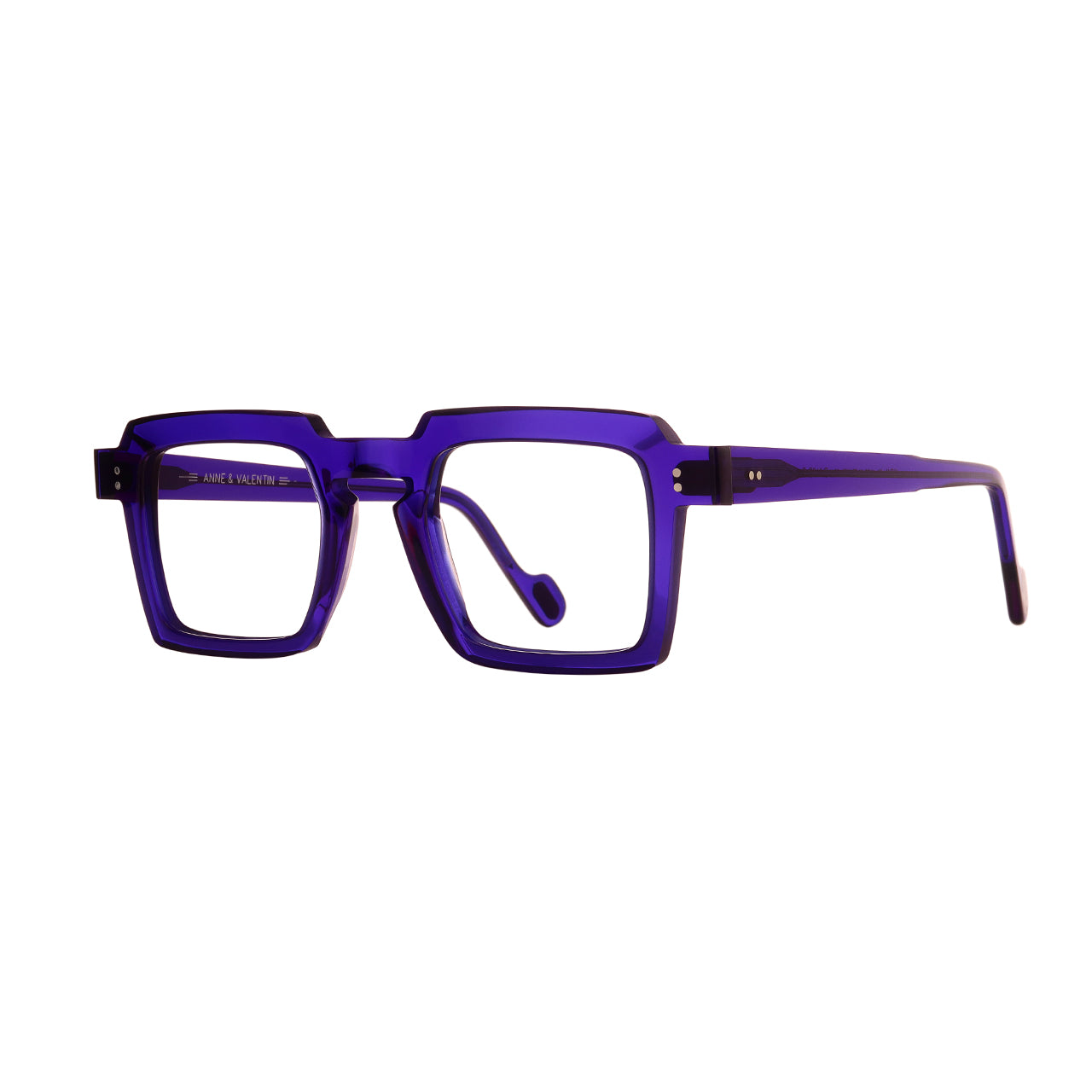 Anne Et Valentin David Eyeglasses Purple 22C20 Profile at Gazal Eyecare Roswell Atlanta
