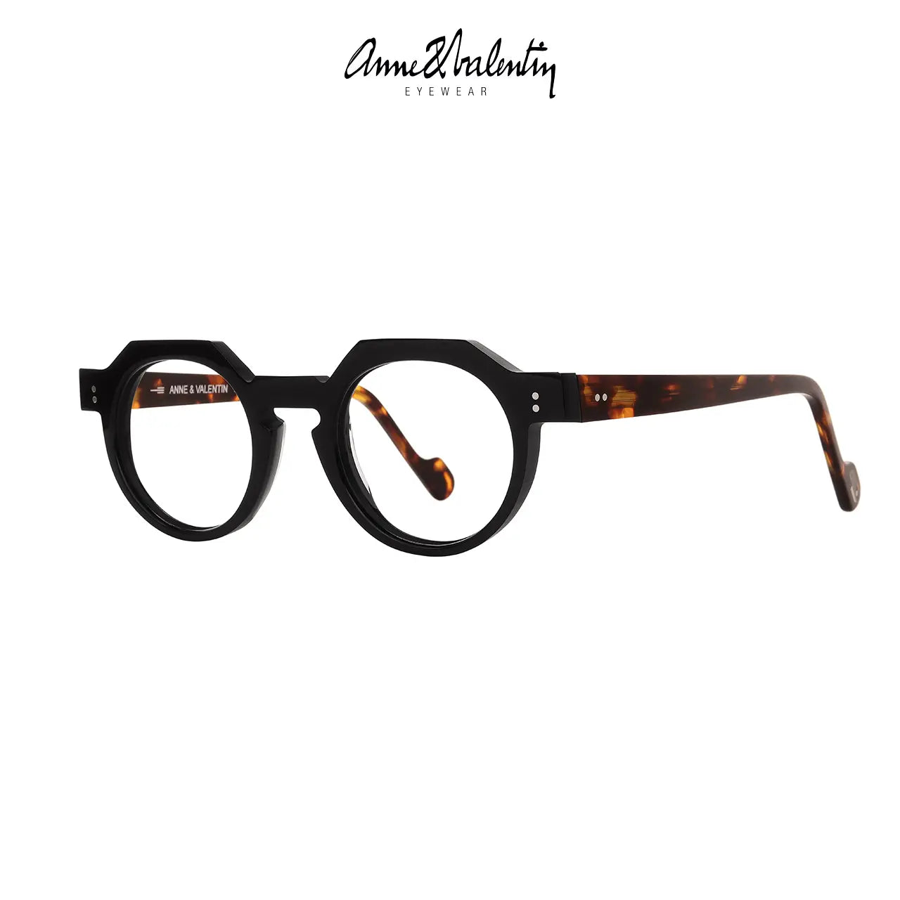 Anne Et Valentin Day Lewis Eyeglasses Black Tortoise 21C13 Profile at Gazal Eyecare Roswell Atlanta