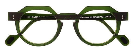 Anne Et Valentin Day Lewis Eyeglasses Green 21C16 Front at Gazal Eyecare Roswell Atlanta
