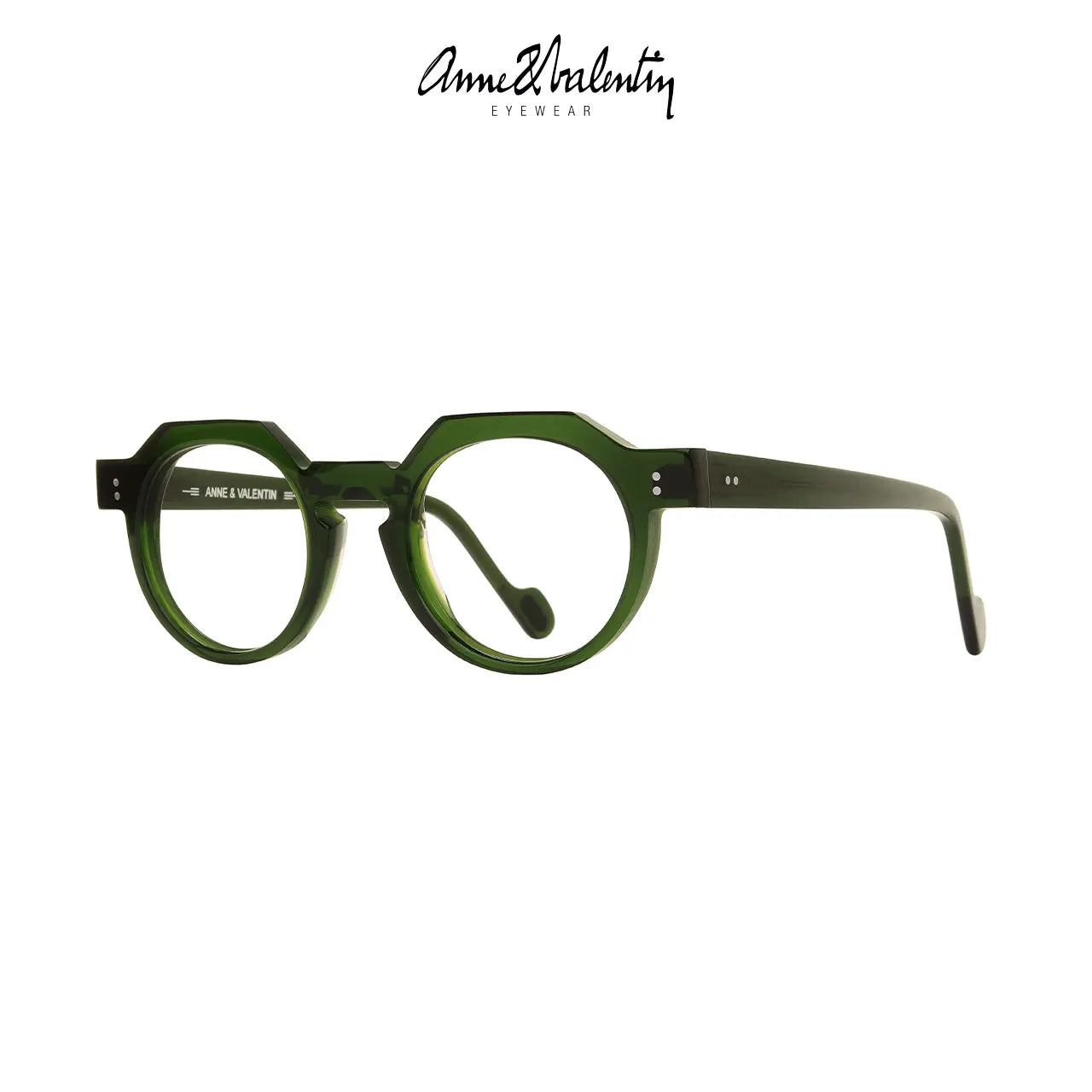 Anne Et Valentin Day Lewis Eyeglasses Green 21C16 Profile at Gazal Eyecare Roswell Atlanta