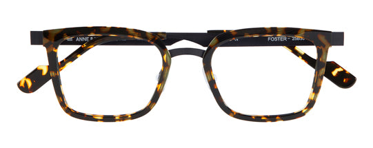 Anne Et Valentin FOSTER Eyeglasses Tortoise Black 25B30 Front