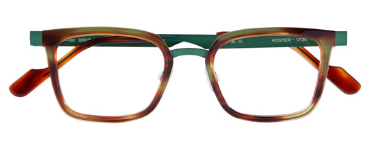 Anne Et Valentin FOSTER Eyeglasses Tortoise Teal U136 Front