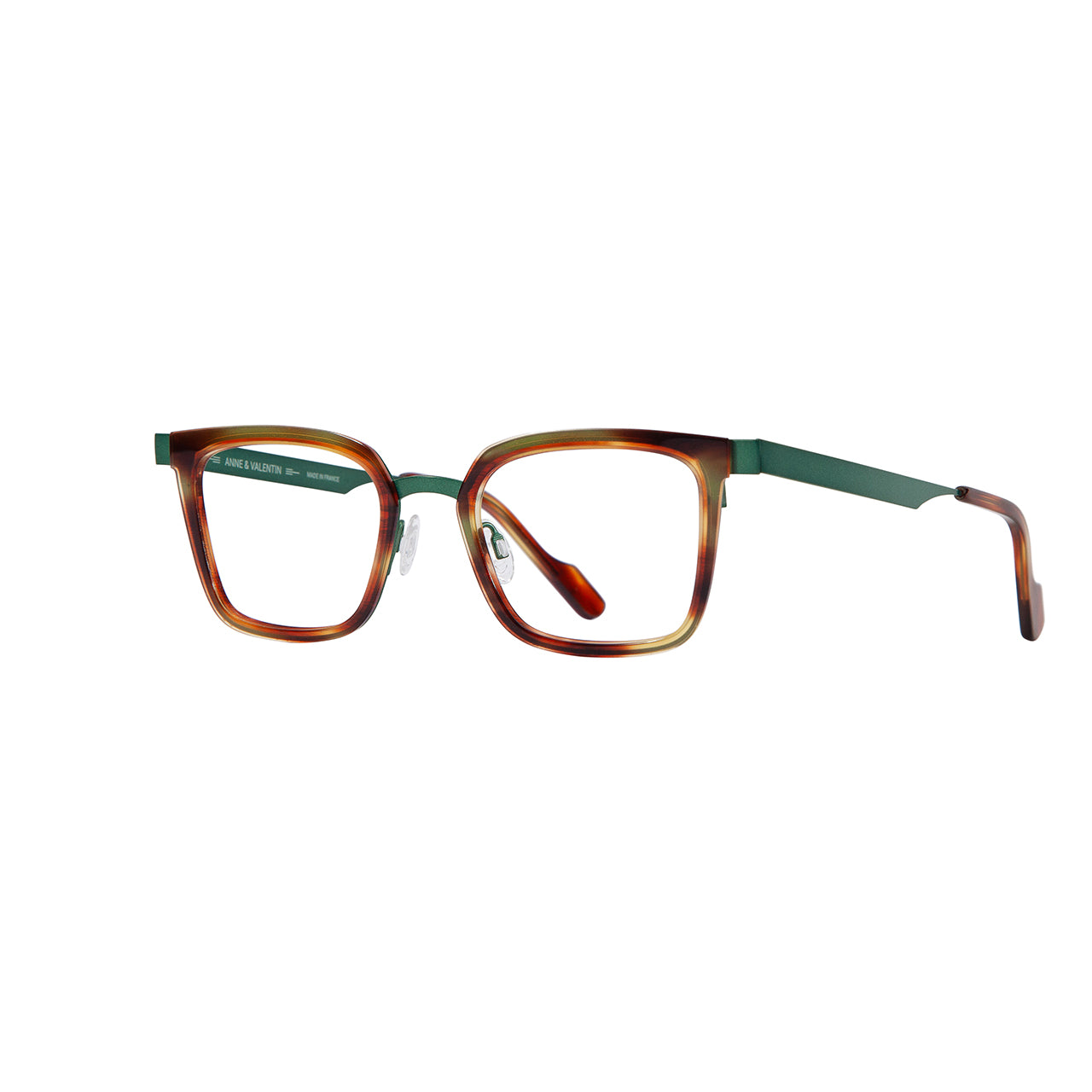 Anne Et Valentin FOSTER Eyeglasses Tortoise Teal U136 Side