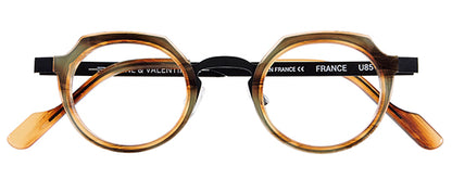 Anne Et Valentin France Eyeglasses Brown Black U85 Front