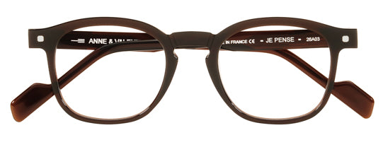 Anne Et Valentin JEPENSE Eyeglasses Brown 26A03 Front