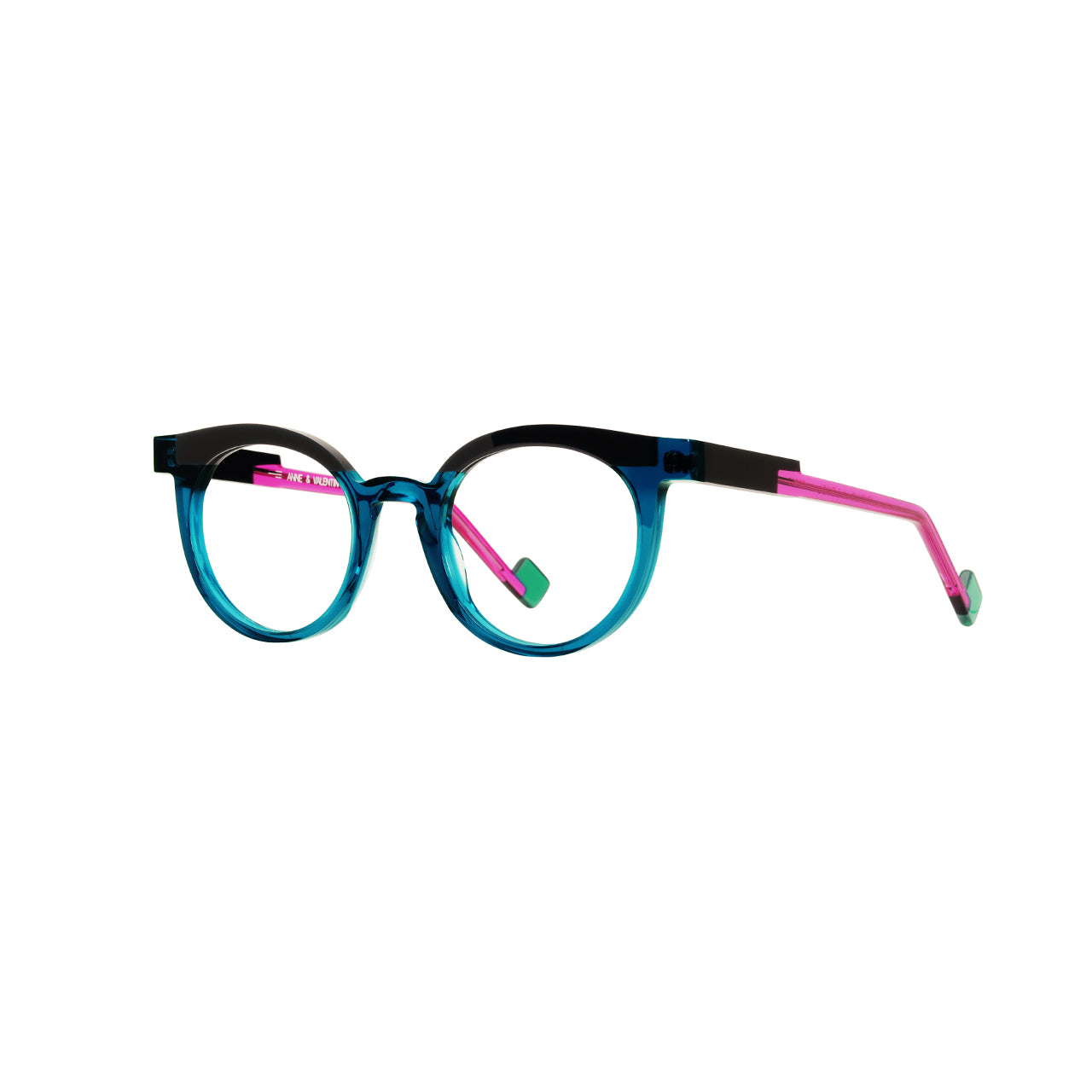Anne Et Valentin LEVEL Eyeglasses Blue Pink 22C27 Side