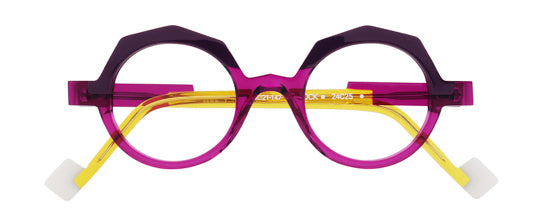 Anne Et Valentin LOCK Eyeglasses Magenta Yellow 24C25 Front