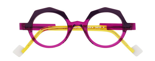 Anne Et Valentin LOCK Eyeglasses Magenta Yellow 24C25 Front