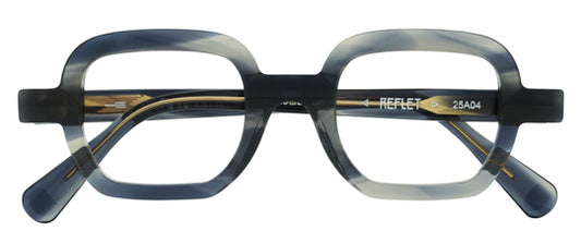 Anne Et Valentin REFLET Eyeglasses Brushed Blue 25A04 Front