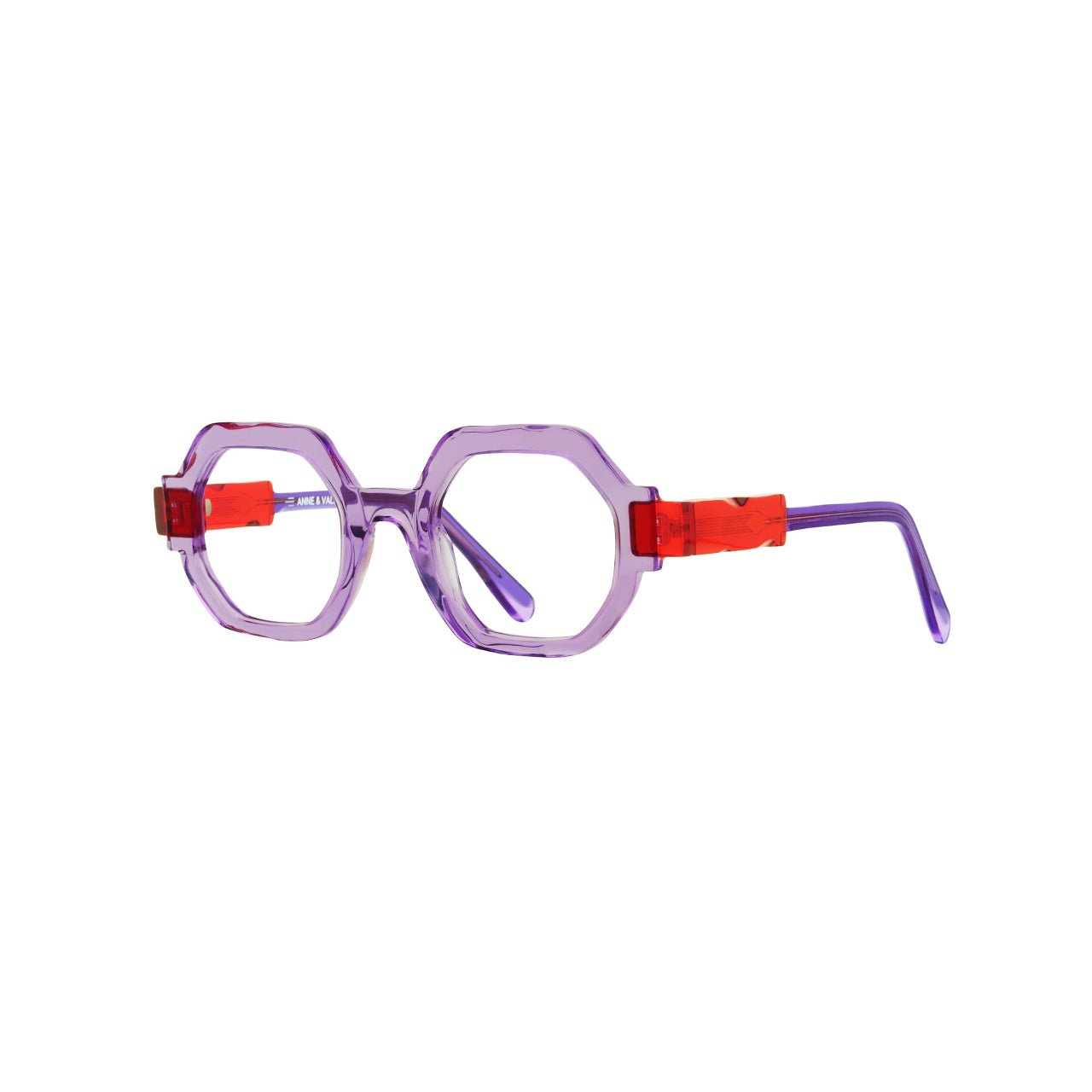 Anne Et Valentin VELISKA Eyeglasses Lavender Red 26A40 Side