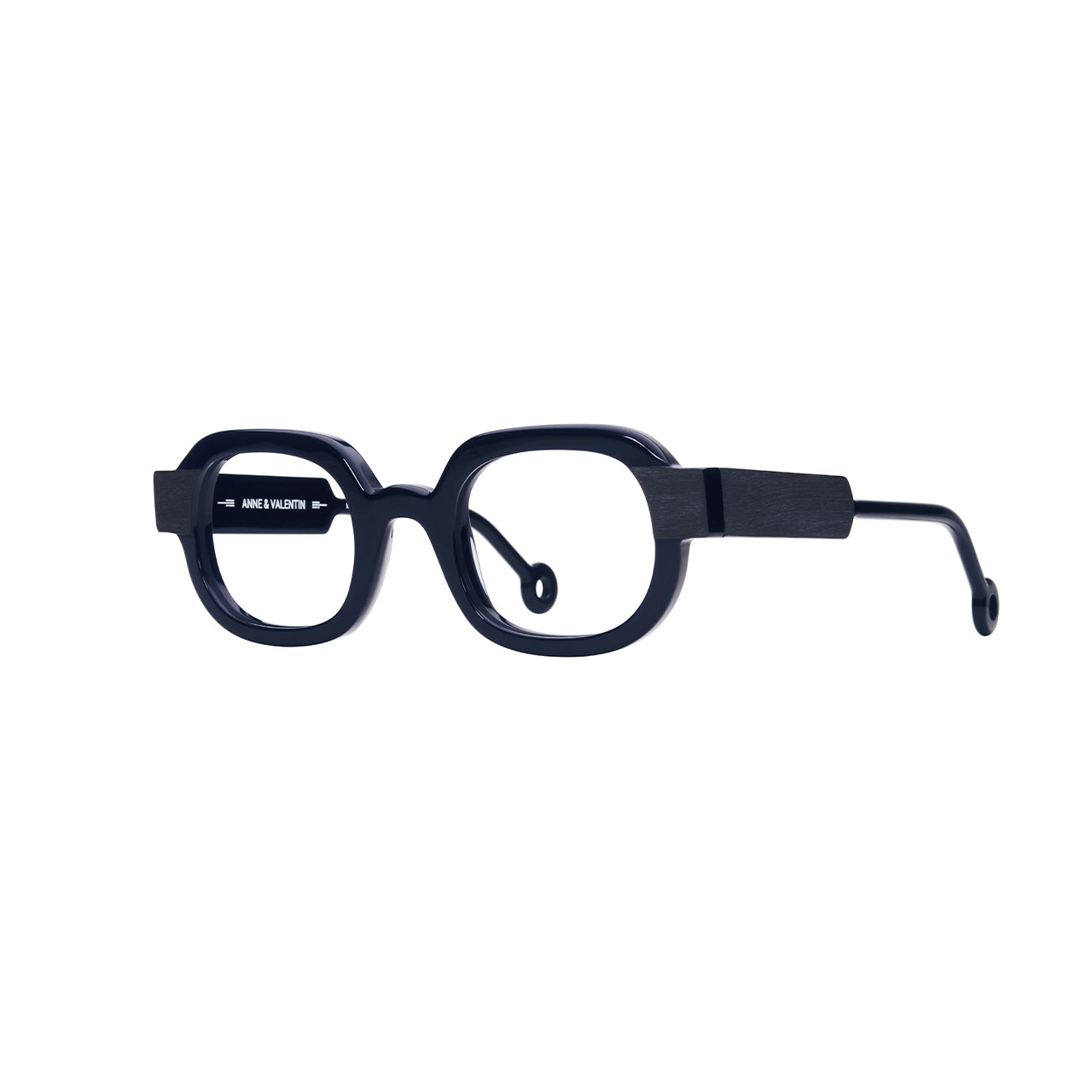 WATZ rectangular dark-navy acetate frame by Anne Et Valentin