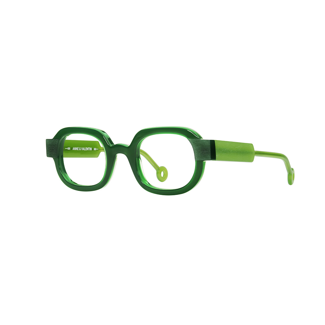 WATZ rectangular green acetate frame by Anne Et Valentin