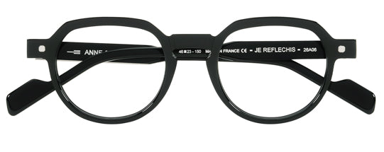 Anne et Valentin JEREFLECHIS Eyeglasses Black 26A06 Front