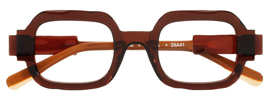 Anne Et Valentin VENZA Eyeglasses Brown 26A41 Front