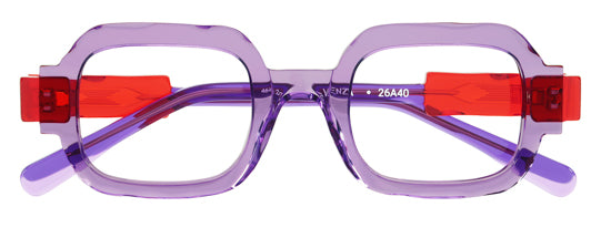 Anne Et Valentin VENZA Eyeglasses Lavender Red 26A40 Front