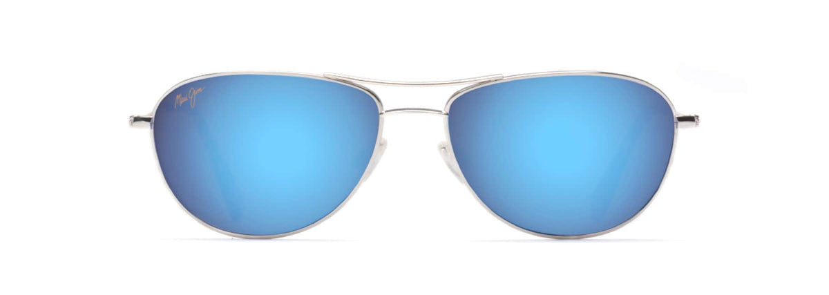 Maui Jim Baby Beach sunglasses in Silver - Blue Hawaii, front view