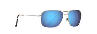 Maui Jim Wiki Wiki sunglasses in Silver - Blue Hawaii, angled view