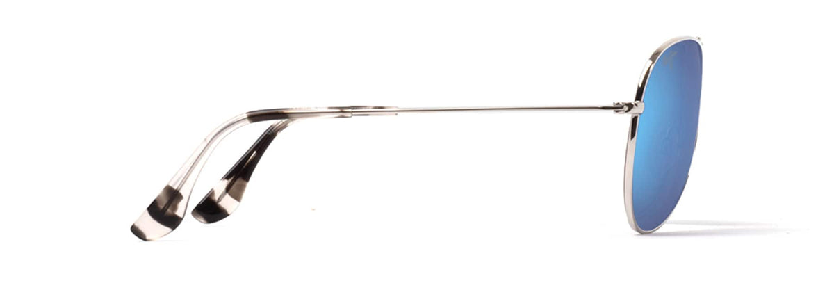 Maui Jim Mavericks sunglasses in Silver - Blue Hawaii, side view