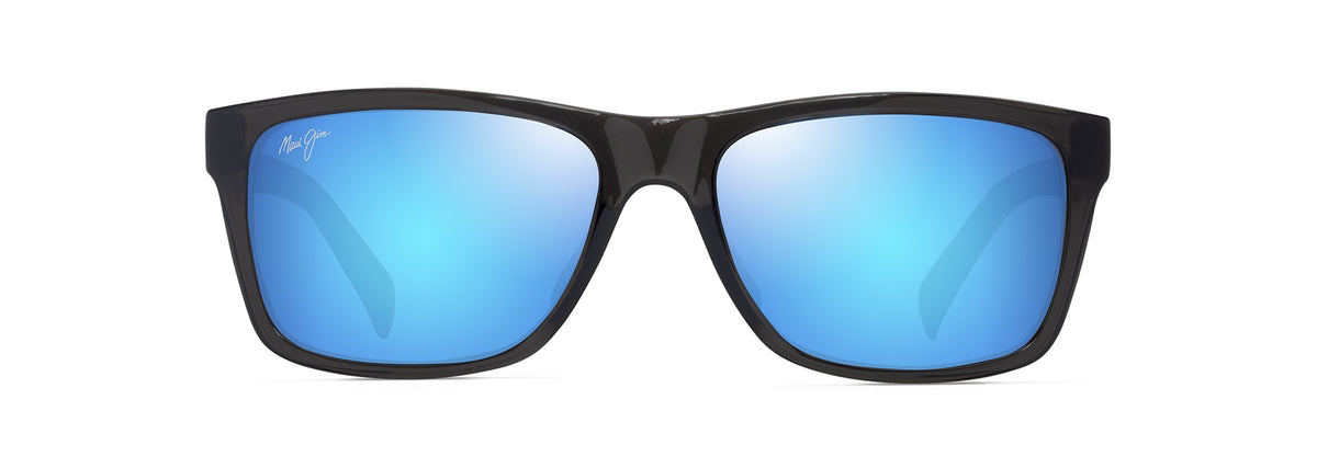 Maui Jim Kowelo sunglasses in Shiny Transparent Dark Grey, front view