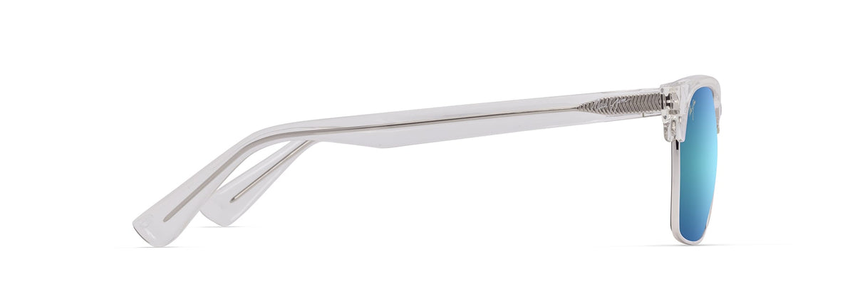 Maui Jim Kawika XL sunglasses in Shiny Crystal, side view