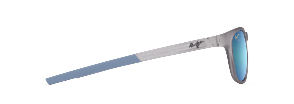 Maui Jim Melemele sunglasses in Matte Transparent Grey, side view