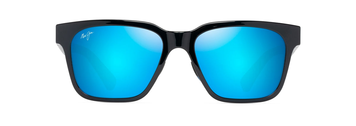 Maui Jim Punikai sunglasses in Shiny Black, front view