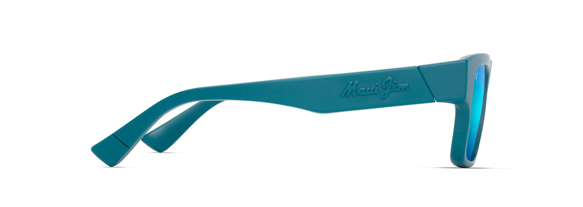 Maui Jim Kōkua sunglasses in Matte Petrol Blue, side view