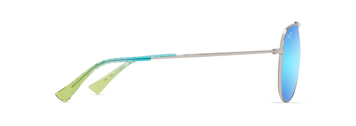 Maui Jim Hauoli sunglasses in Shiny Silver, side view