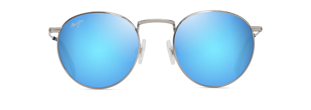 Maui Jim Pūkaua sunglasses in Shiny Silver, front view