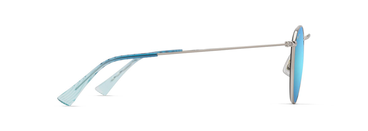 Maui Jim Pūkaua sunglasses in Shiny Silver, side view