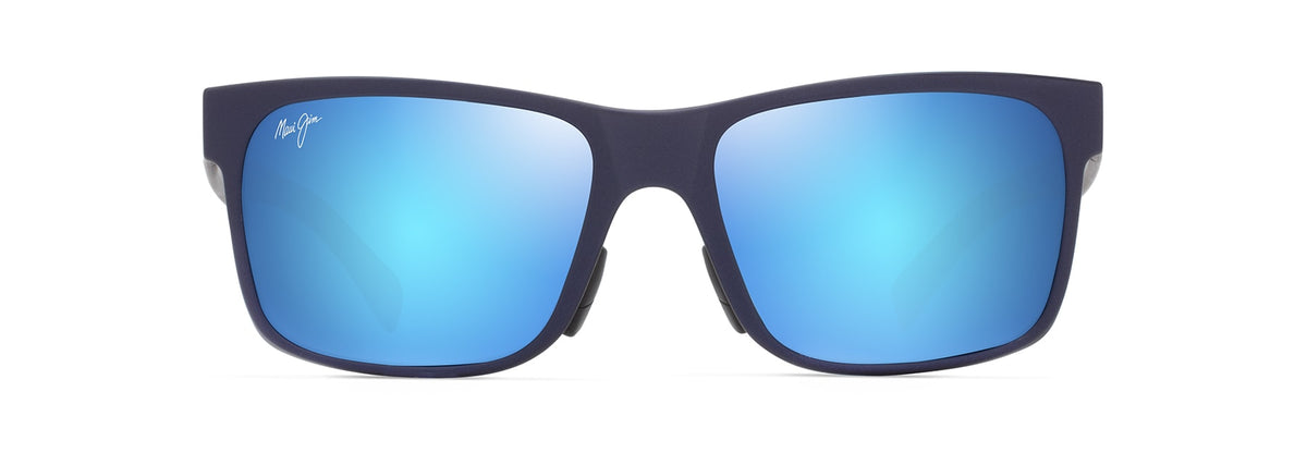 Maui Jim Hoopili sunglasses in Matte Metallic Blue, front view
