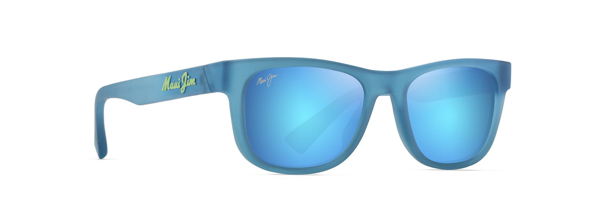 Maui Jim Kaulike sunglasses in Matte Transparent Blue, angled view