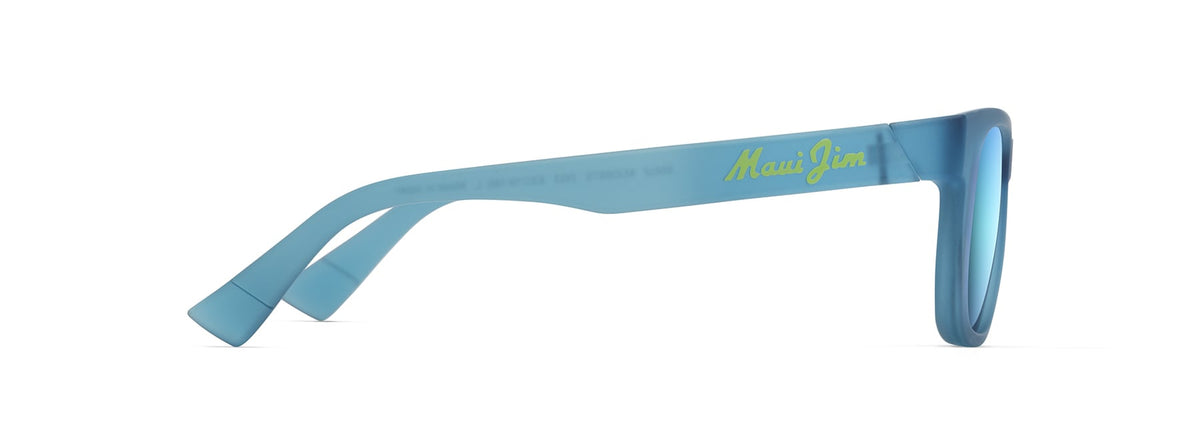 Maui Jim Kaulike sunglasses in Matte Transparent Blue, side view