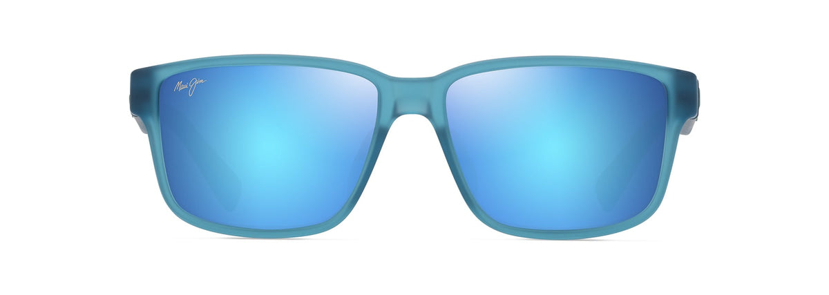 Maui Jim Kuniahi AF sunglasses in Matte Transparent Blue, front view