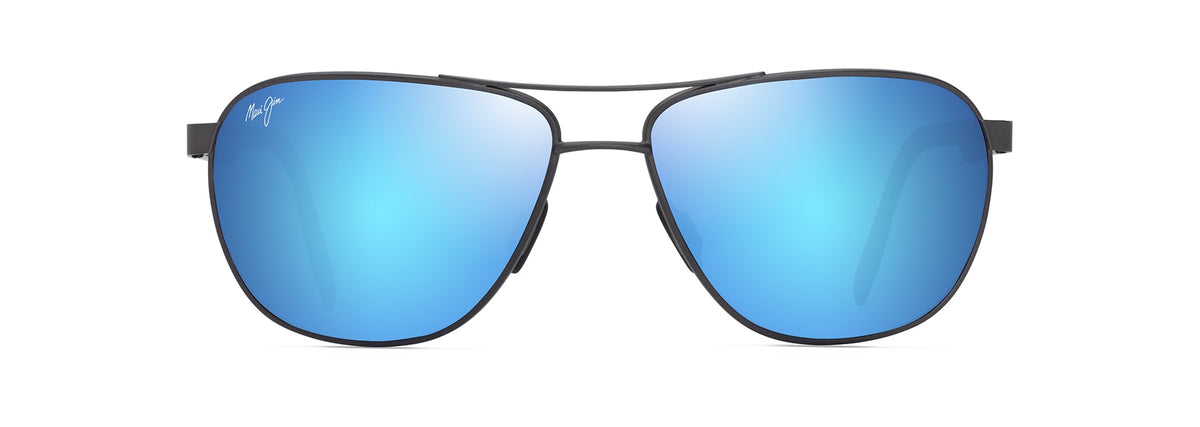 Maui Jim Castles sunglasses in Matte Dark Ruthenium, front view