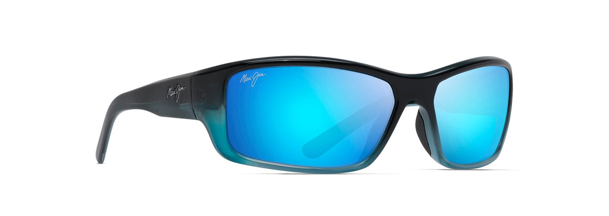 Maui Jim Barrier Reef sunglasses in Blue with Turquoise, angled view