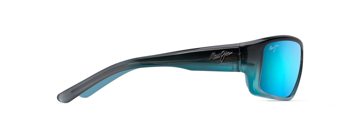 Maui Jim Barrier Reef sunglasses in Blue with Turquoise, side view