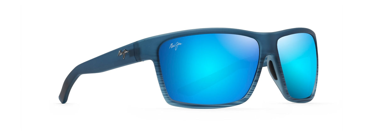 Maui Jim Alenuihaha sunglasses in Blue Black Stripe, angled view