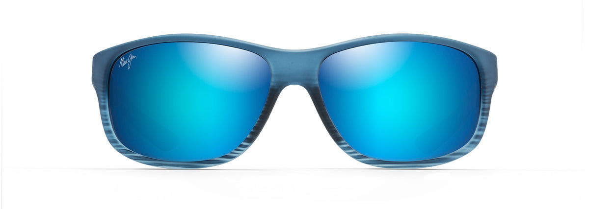 Maui Jim Kaiwi Channel sunglasses in Blue Black Stripe, front view