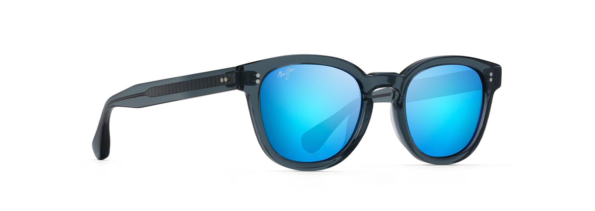 Maui Jim Cheetah 5 sunglasses in Transparent Dove Grey, angled view