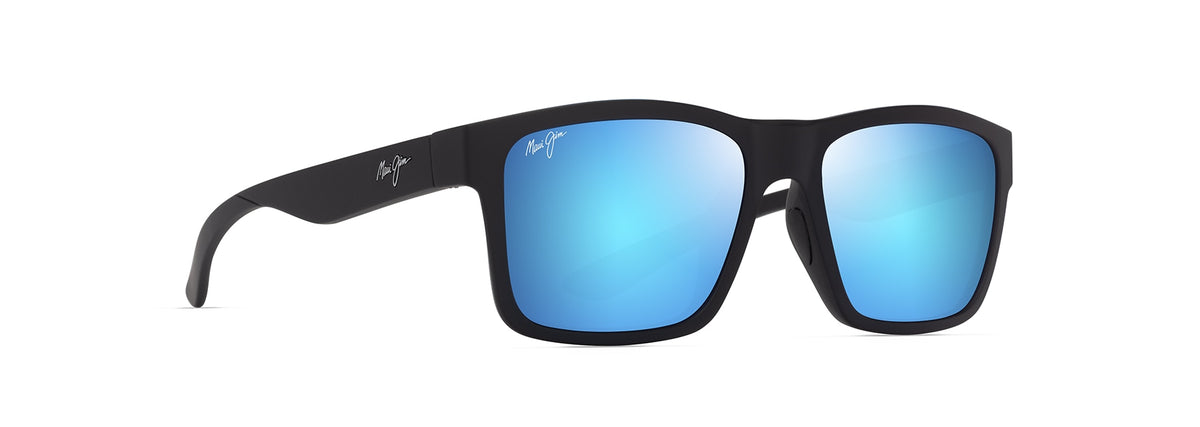 Maui Jim The Flats sunglasses in Matte Black, angled view