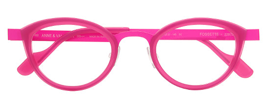 Anne Et Valentin FOSSETTE Eyeglasses Hot Fuchsia (22B02) Front