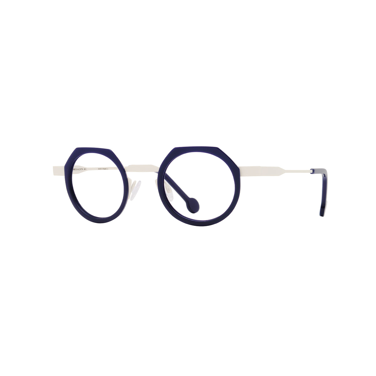 Anne Et Valentin FREHEL Eyeglasses Navy with Silver Bridge (24B22) Side