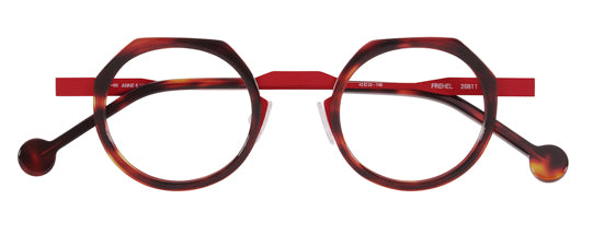 Anne Et Valentin FREHEL Eyeglasses Tortoise with Wine Bridge (26B11) Front