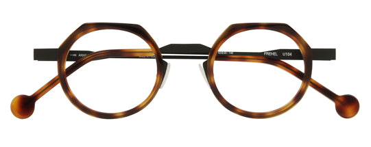 Anne Et Valentin FREHEL Eyeglasses Tortoise with Black Bridge (U104) Front