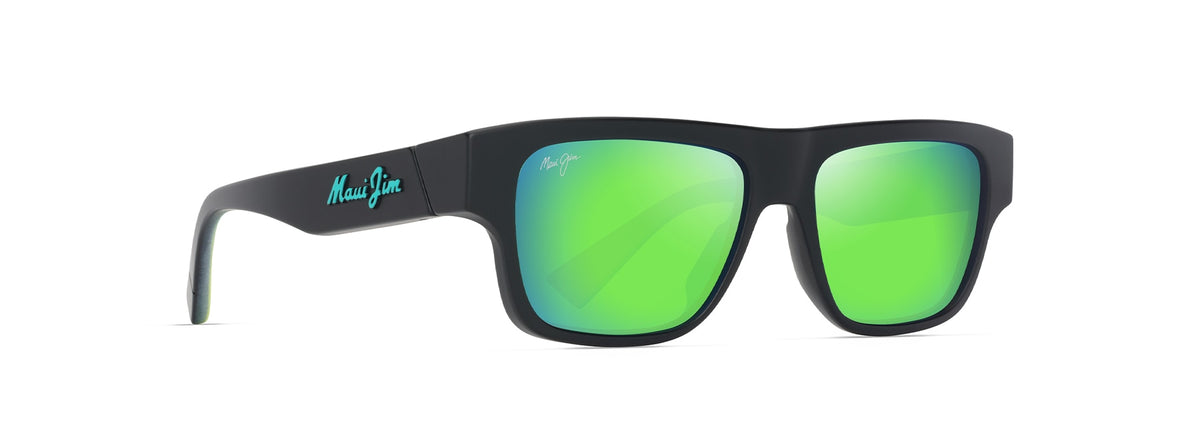 Maui Jim Kōkua sunglasses in Matte Black with Gradient, angled view
