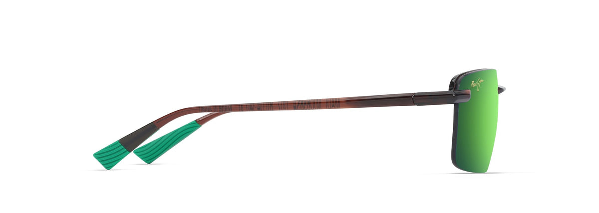 Maui Jim Laulima AF sunglasses in Shiny Trans Brown, side view