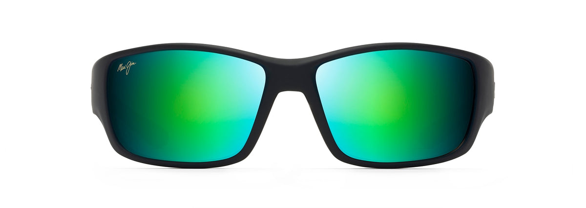 Maui Jim Local Kine sunglasses in Soft Black/Dark Trans. Green/Light Trans. Grey, front view