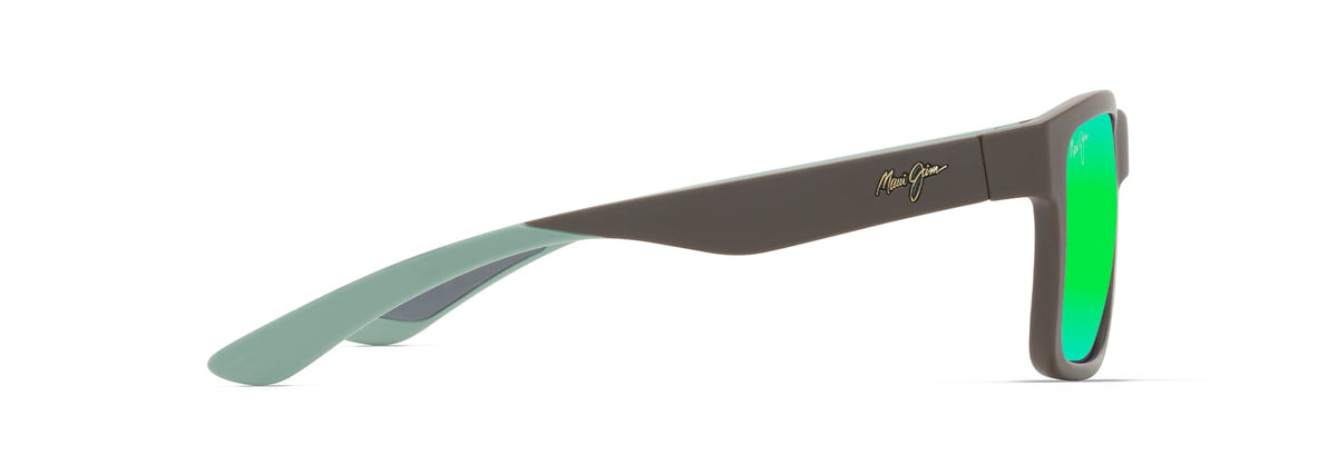 Maui Jim The Flats sunglasses in Matte Brown with Mint, side view
