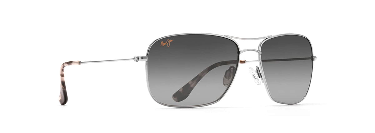 Maui Jim Wiki Wiki sunglasses in Silver - Neutral Grey, angled view